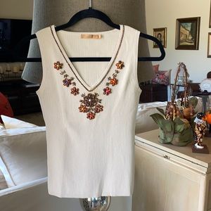 Like new beige dressy top